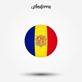 Vlag van het pictogram van Andorra stock illustratie Vlag van het pictogram van Andorra stock illustratie