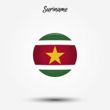 Vlag van het pictogram van Suriname Stock Foto Vlag van het pictogram van Suriname Stock Foto