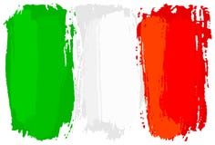 Vlag van Italië die met borstelslagen wordt geschilderd stock illustratie Vlag van Italië die met borstelslagen wordt geschilderd stock illustratie