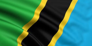 Vlag van Tanzania Stock Fotografie Vlag van Tanzania Stock Fotografie