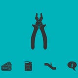 Vlak buigtangpictogram vector illustratie Vlak buigtangpictogram vector illustratie