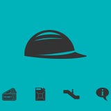 Vlak helmpictogram vector illustratie Vlak helmpictogram vector illustratie