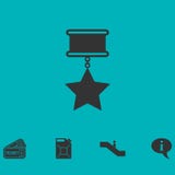 Vlak medaillepictogram vector illustratie Vlak medaillepictogram vector illustratie