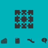 Vlak raadselpictogram stock illustratie Vlak raadselpictogram stock illustratie