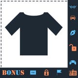 Vlak t-shirtpictogram vector illustratie Vlak t-shirtpictogram vector illustratie