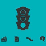 Vlak verkeerslichtpictogram royalty-vrije illustratie Vlak verkeerslichtpictogram royalty-vrije illustratie