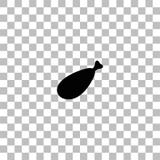 Vlakke het pictogram van het vleesbeen stock illustratie Vlakke het pictogram van het vleesbeen stock illustratie