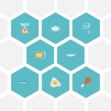 Vlakke Pictogrammenomelet, Fried Poultry, Elektrisch Fornuis en Andere Vectorelementen Reeks van ook het Koken van Vlakke Pictogr Royalty-vrije Stock Afbeeldingen Vlakke Pictogrammenomelet, Fried Poultry, Elektrisch Fornuis en Andere Vectorelementen Reeks van ook het Koken van Vlakke Pictogr Royalty-vrije Stock Afbeeldingen