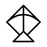vliegerpictogram stock illustratie vliegerpictogram stock illustratie