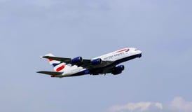 Vliegtuig van Britse luchtroutes stock foto Vliegtuig van Britse luchtroutes stock foto
