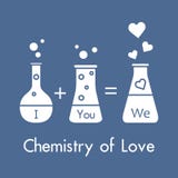 Você e mim e nossa química do amor Valentim \ 's ilustração do vetor Você e mim e nossa química do amor Valentim \ 's ilustração do vetor