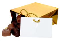 Voeg Tekst aan deze Zak Chocolade toe royalty-vrije stock foto Voeg Tekst aan deze Zak Chocolade toe royalty-vrije stock foto