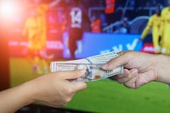 Voetbal het Gokken Concept stock fotografie Voetbal het Gokken Concept stock fotografie