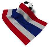 Voetbalbal en vlag van Thailand Royalty-vrije Stock Fotografie Voetbalbal en vlag van Thailand Royalty-vrije Stock Fotografie