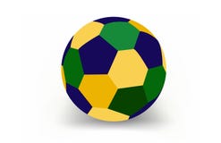 Voetbalbal van Brazilië stock illustratie Voetbalbal van Brazilië stock illustratie