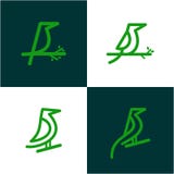 Vogel Eenvoudig Logo Vector Template royalty-vrije illustratie Vogel Eenvoudig Logo Vector Template royalty-vrije illustratie