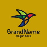 Vogel-Farbvoller und moderner Logo Design Template vektor abbildung Vogel-Farbvoller und moderner Logo Design Template vektor abbildung