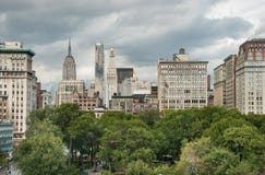 Vogelperspektive von Union Square in New York City USA stockfotografie Vogelperspektive von Union Square in New York City USA stockfotografie