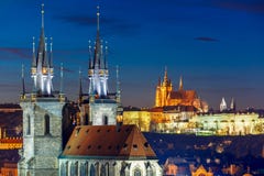 Vogelperspektive über alter Stadt, Prag, Tschechische Republik stockfotos Vogelperspektive über alter Stadt, Prag, Tschechische Republik stockfotos