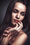 Vogue style glamour portrait beautiful delicate woman stock photo Vogue style glamour portrait beautiful delicate woman stock photo