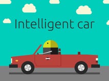 Voiture intelligente avec le robot illustration de vecteur Voiture intelligente avec le robot illustration de vecteur