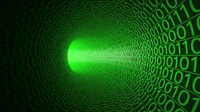 Vol par le tunnel vert abstrait fait avec des zéros et ceux Fond de pointe service informatique, transfert des données binaire, n illustration stock Vol par le tunnel vert abstrait fait avec des zéros et ceux Fond de pointe service informatique, transfert des données binaire, n illustration stock