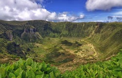 Volcanic Crater at Faial, Azores - HDR image