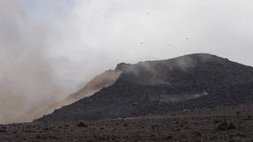 Volcano Etna eruption - explosion and lava flow