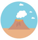 Volcano Illustration Color Vector Isolated Icon easy editable and special use for Leisure,Travel and Tour royalty free illustration Volcano Illustration Color Vector Isolated Icon easy editable and special use for Leisure,Travel and Tour royalty free illustration