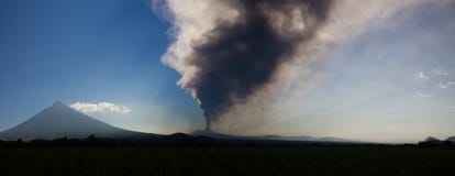 Volcano Pacaya erupting