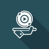 Volle Multimediadienstleistungen 24/7 - Vector Netzikone lizenzfreie abbildung Volle Multimediadienstleistungen 24/7 - Vector Netzikone lizenzfreie abbildung