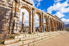 Volubilis dans Marocco Image stock Volubilis dans Marocco Image stock