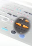 Volume buttons highlighted on a control panel royalty free stock image Volume buttons highlighted on a control panel royalty free stock image