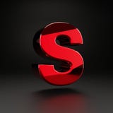 Volumetric metal uppercase letter S isolated on black background royalty free illustration Volumetric metal uppercase letter S isolated on black background royalty free illustration