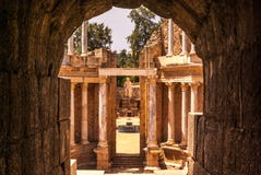 Vomitory do teatro romano de Merida fotografia de stock Vomitory do teatro romano de Merida fotografia de stock