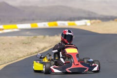 Vont le coureur de kart images libres de droits Vont le coureur de kart images libres de droits