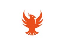 Voo aberto das asas da águia vermelha do pássaro para o projeto do logotipo ilustração royalty free Voo aberto das asas da águia vermelha do pássaro para o projeto do logotipo ilustração royalty free