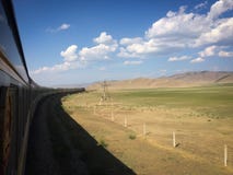 Voorbij trans Siberische spoorweg stock afbeelding Voorbij trans Siberische spoorweg stock afbeelding