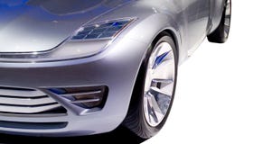 VoorEind 2 van de futuristische Auto royalty-vrije stock foto VoorEind 2 van de futuristische Auto royalty-vrije stock foto