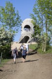 Vooruitzichttoren Ruzenka, HŘENSKO/TSJECHISCHE REPUBLIEK - 6 Mei, 2018: Nieuwe moderne kleine openbare vooruitzichttoren Ruzenka stock fotografie Vooruitzichttoren Ruzenka, HŘENSKO/TSJECHISCHE REPUBLIEK - 6 Mei, 2018: Nieuwe moderne kleine openbare vooruitzichttoren Ruzenka stock fotografie