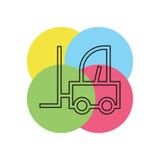 Vorkheftruck vectorpictogram vector illustratie Vorkheftruck vectorpictogram vector illustratie