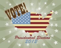 Vote Presidential Election 2012 USA Map. Vote Presidential Election 2012 with USA Flag in Map Silhouette Retro Illustration vector illustration Vote Presidential Election 2012 USA Map. Vote Presidential Election 2012 with USA Flag in Map Silhouette Retro Illustration vector illustration