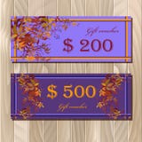 Voucher, Gift certificate, Coupon template for invitation, banner, ticket. stock illustration Voucher, Gift certificate, Coupon template for invitation, banner, ticket. stock illustration