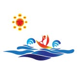 Voyage dangereux de bateau illustration stock Voyage dangereux de bateau illustration stock