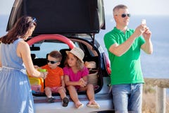 Voyage par la route, vacances d'été de famille images stock Voyage par la route, vacances d'été de famille images stock
