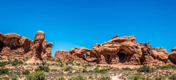 Voûte naturelle en pierre Windows Panorama des voûtes stationnement national, Utah, Etats-Unis photo stock Voûte naturelle en pierre Windows Panorama des voûtes stationnement national, Utah, Etats-Unis photo stock