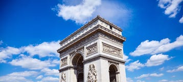 Voûte triomphale d'Arc de Triomphe dans Champs-Elysees, Paris, franc photo stock Voûte triomphale d'Arc de Triomphe dans Champs-Elysees, Paris, franc photo stock