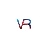 VR company linked letter logo. Innovation device. royalty free illustration VR company linked letter logo. Innovation device. royalty free illustration