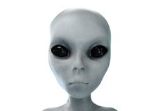 Vreemd Hoofd Sluit omhoog UFOconcept isoleer het 3d teruggeven royalty-vrije illustratie Vreemd Hoofd Sluit omhoog UFOconcept isoleer het 3d teruggeven royalty-vrije illustratie