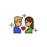 vriend, meisje, kus, het pictogram van de liefdekleur Element van de tekens van de kleurenliefde Grafisch het ontwerppictogram va royalty-vrije illustratie vriend, meisje, kus, het pictogram van de liefdekleur Element van de tekens van de kleurenliefde Grafisch het ontwerppictogram va royalty-vrije illustratie